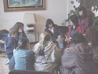 
Patricia González and volunteers. 
  