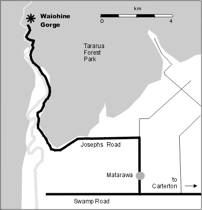 Waiohine Gorge map